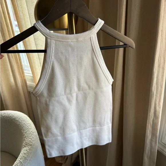 NWOT Intimately Free People White Ribbed Halter Neck Top | XS - S - Picture 2 of 6